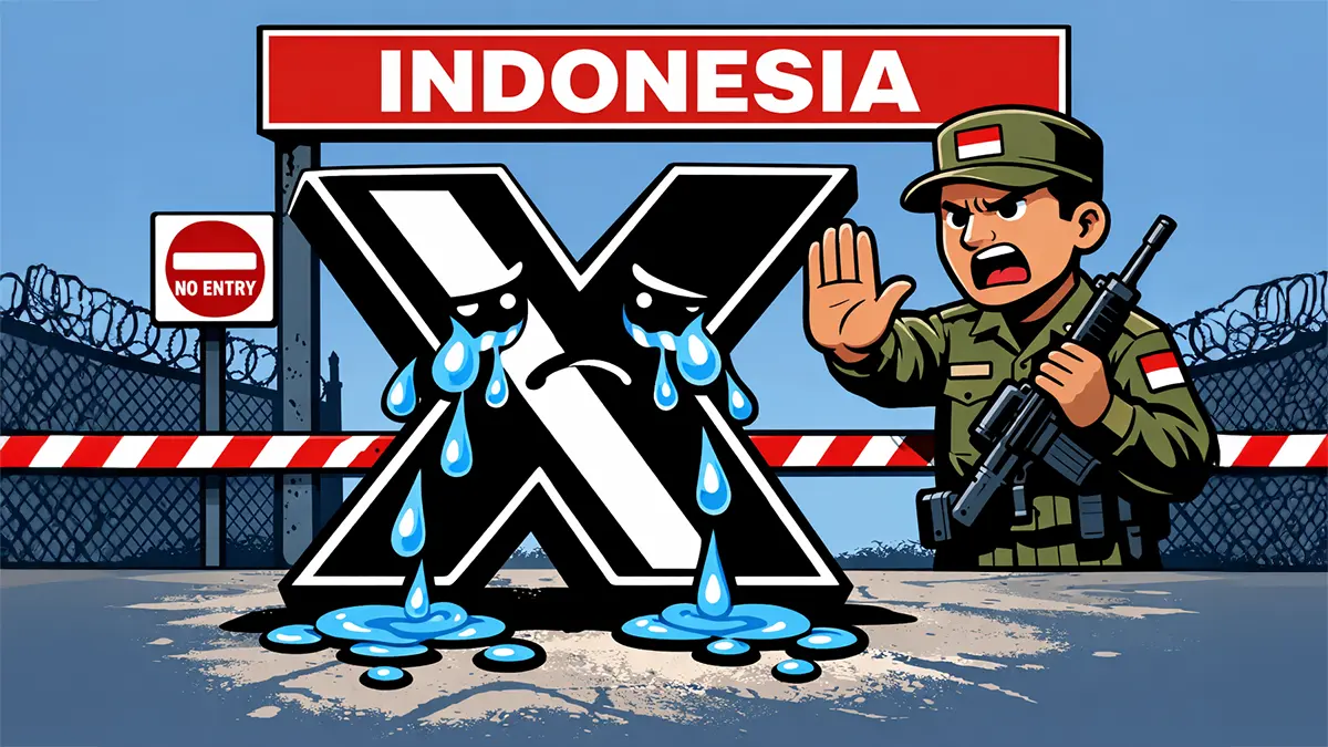 Ein X wird in Indonesien nicht reingelassen